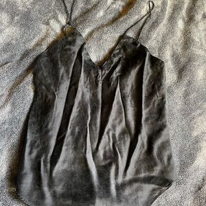 100% silk black spaghetti strap